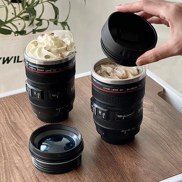 Camera Lens Coffee Thermos