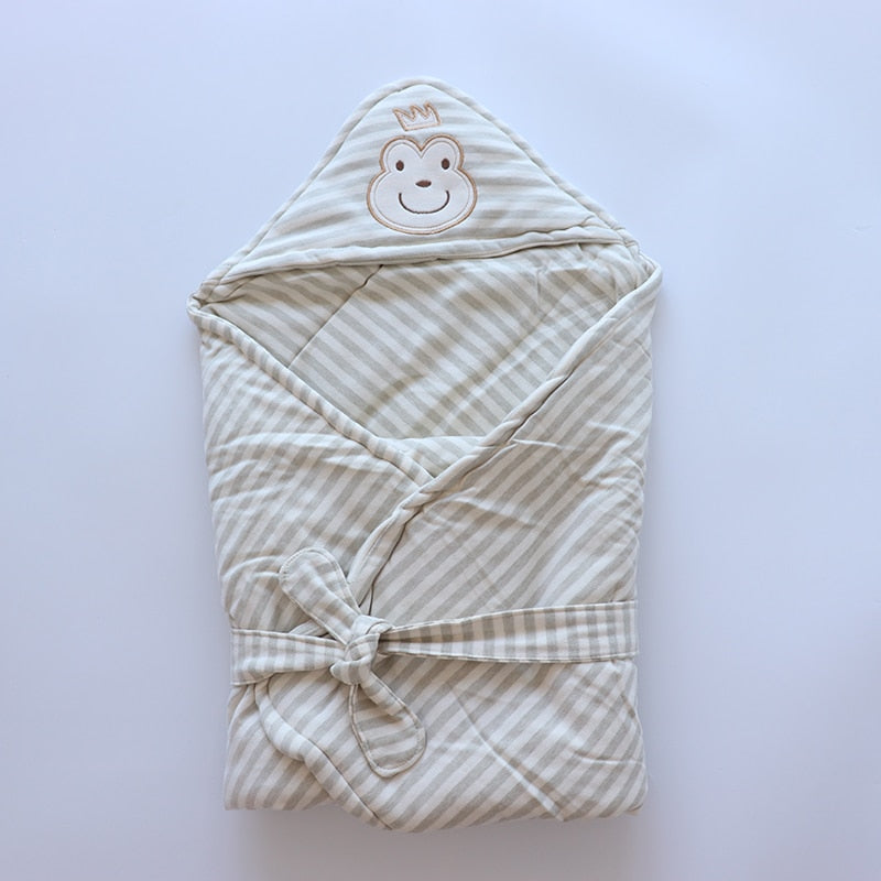 Baby Discharge Envelope for Newborns Cotton Cartoon Blanket For Kids Soft Warm Wrap For Baby Girl Boy Sleeping Bag 80x80cm
