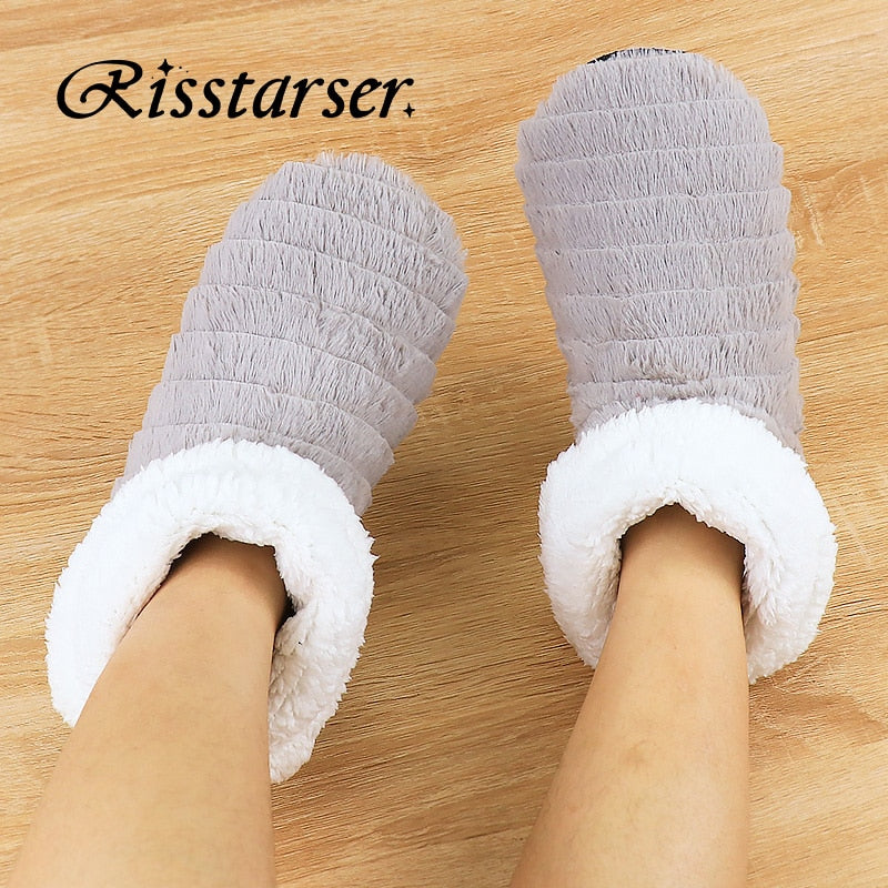 Women's slippers Butterfly-knot Comfortable Home Winter Fur slippers for women Warm Light weight Girls Sock shoes woman Antiskid