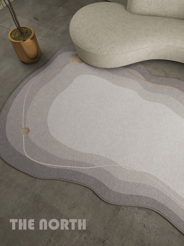 Large Irregular Carpet Bedroom Grey Area Rug Soft Kids Play Mats Non Slip Floor Rug Nordic Bedside Carpets for Living Room Sofa