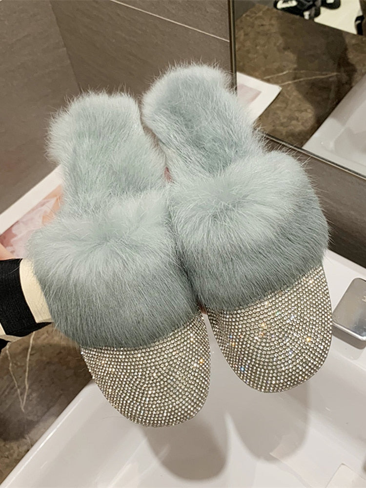 Women's Luxury Rhinestone Slippers