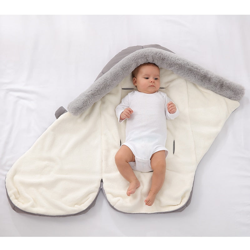 Newborn Baby Winter Warm Sleeping Bags Infant Button Swaddle Wrap Swaddling Stroller Wrap Toddler Blanket Children Sleeping Bags