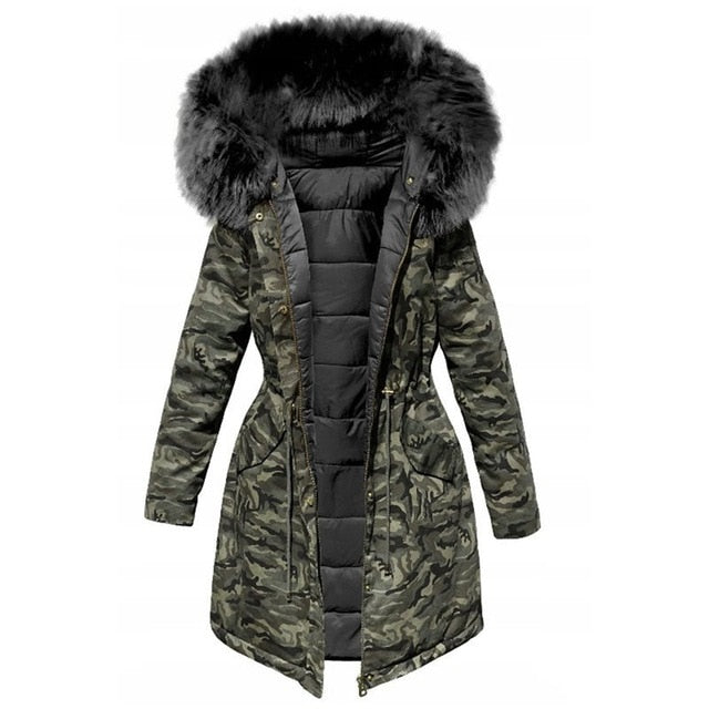 Women's Denim Jacket W/ Faux Fur hood