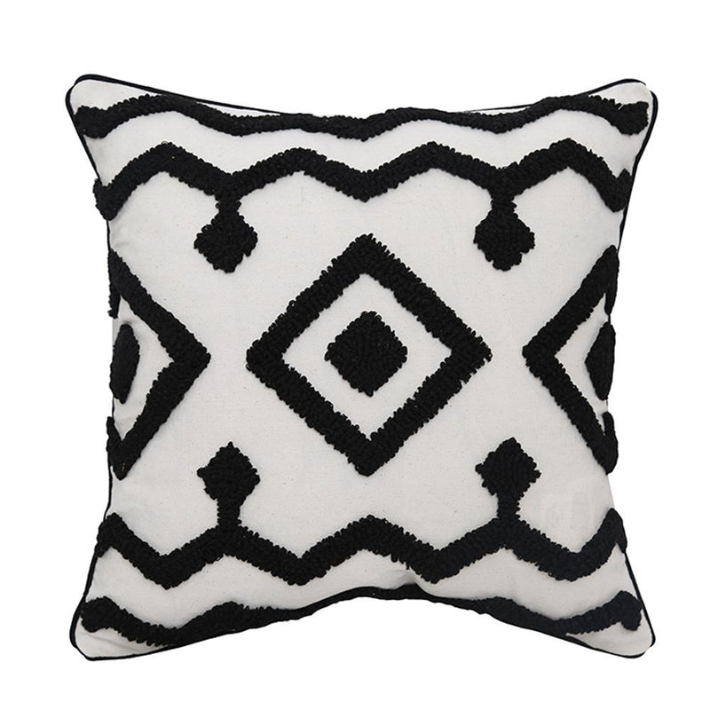 Black White cushion cover 45x45cm/30x50cm pillow cover Tufted Geometric for Netural Home decoration Living Room Bedroom Chair