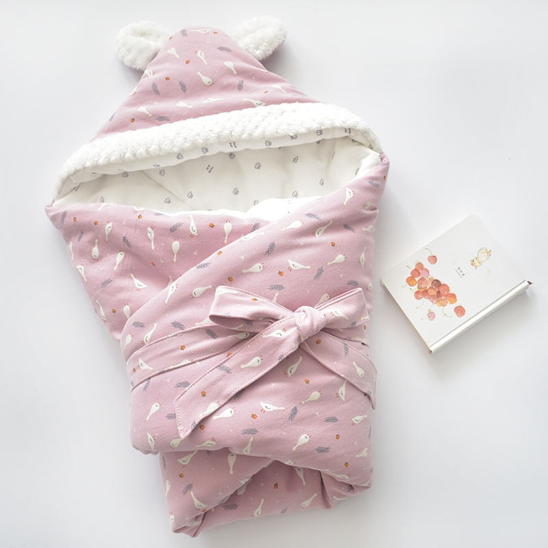 Baby Discharge Envelope for Newborns Cotton Cartoon Blanket For Kids Soft Warm Wrap For Baby Girl Boy Sleeping Bag 80x80cm