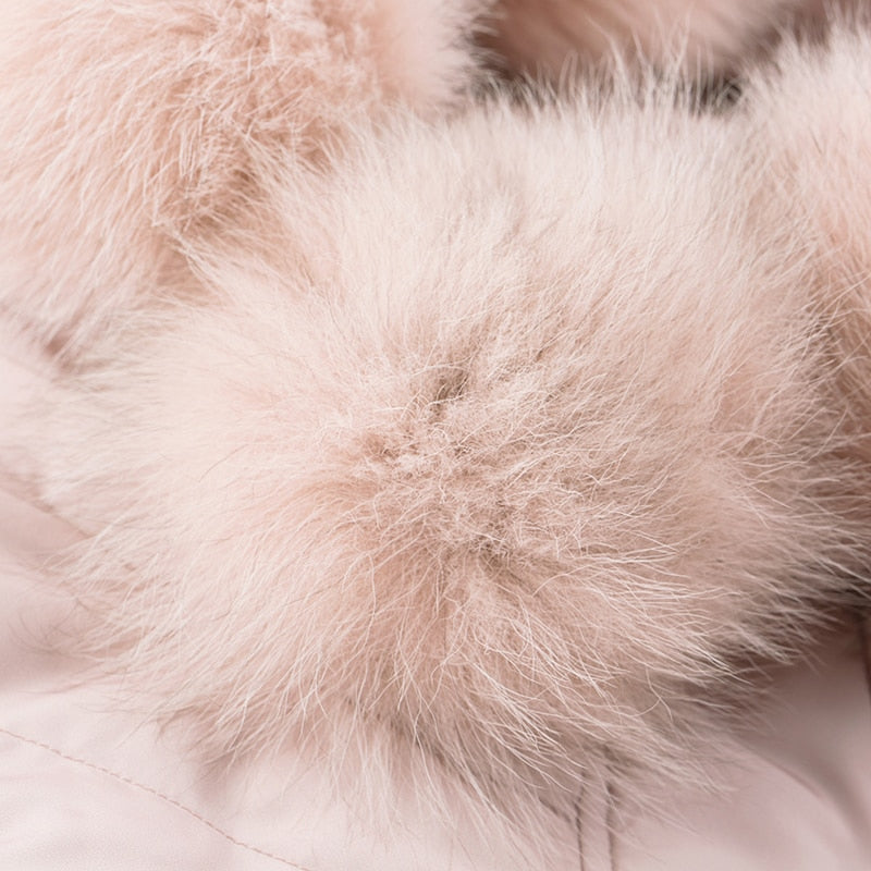 Women's Winter Coat W/Fox Fur & Duck Down