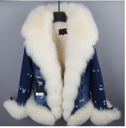 Fox Fur Denim Jacket