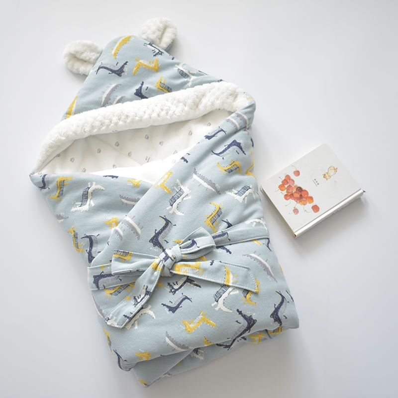 Baby Discharge Envelope for Newborns Cotton Cartoon Blanket For Kids Soft Warm Wrap For Baby Girl Boy Sleeping Bag 80x80cm