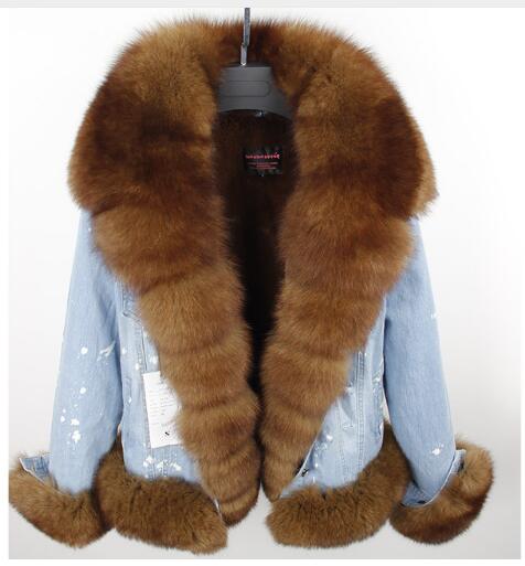 Fox Fur Denim Jacket