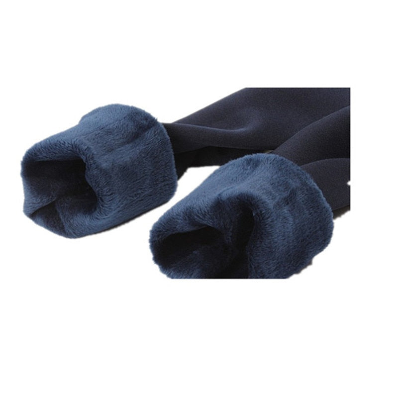 CHRLEISURE 8 Colors S-XL Winter Cashmere Leggings Woman Warm Big Size Faux Velvet Knitted Thick Slim Super Elastic Leggings