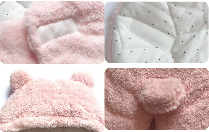 Baby's cuddle newborn baby's fur Jumpsuit 0-3-6 months in autumn and winter