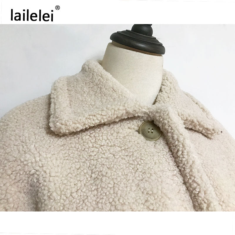 Faux Fur Thick Coat For Women 2022 Autumn Warm Soft Loose Fur Jacket Female Outerwear Button Plush Ladies Casual Winter Overcoat