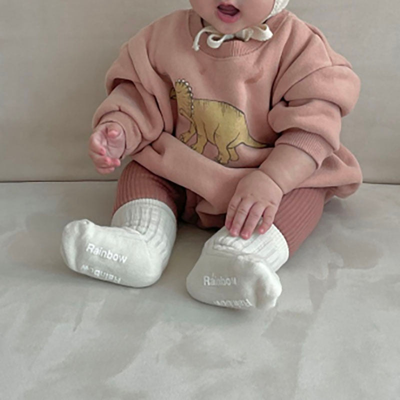 MILANCEL Autumn Baby Bodysuits Dinosaur Toddler One Piece Infant Boys Fleece Bodysuits Fur Lining Girl Clothing
