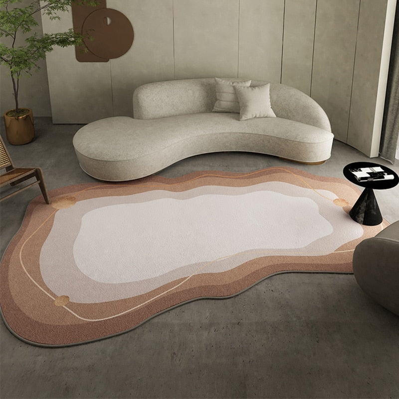 Large Irregular Carpet Bedroom Grey Area Rug Soft Kids Play Mats Non Slip Floor Rug Nordic Bedside Carpets for Living Room Sofa