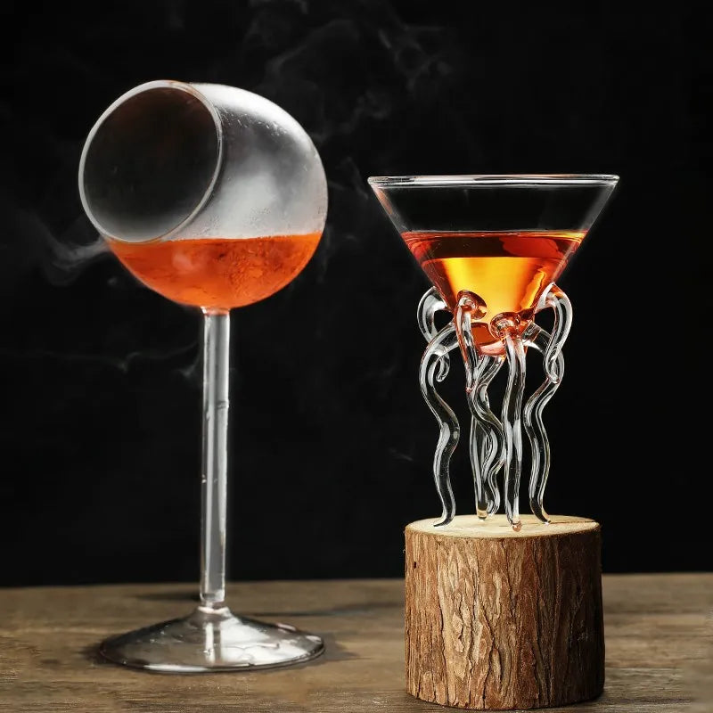 "Octo-Sipper: Playful Octopus Cocktail Glass" 🐙🍹