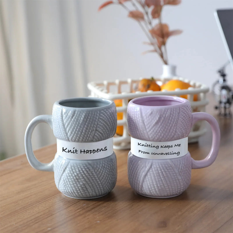 Cozy Yarn Spool Coffee Mug