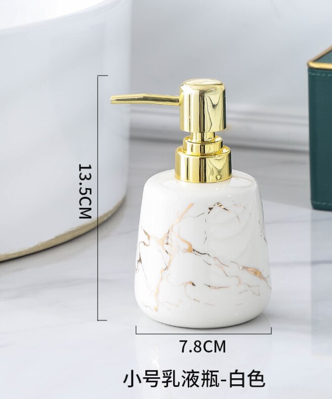 Marbled Ceramic Soap Dispenser