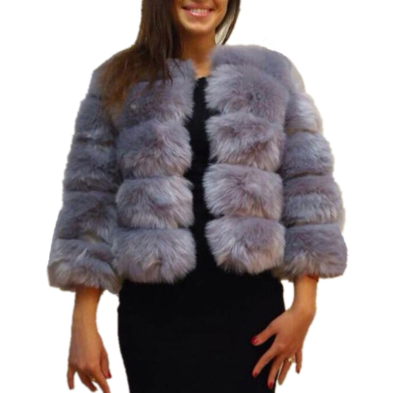 Lisa Colly Faux Fur Short Coat