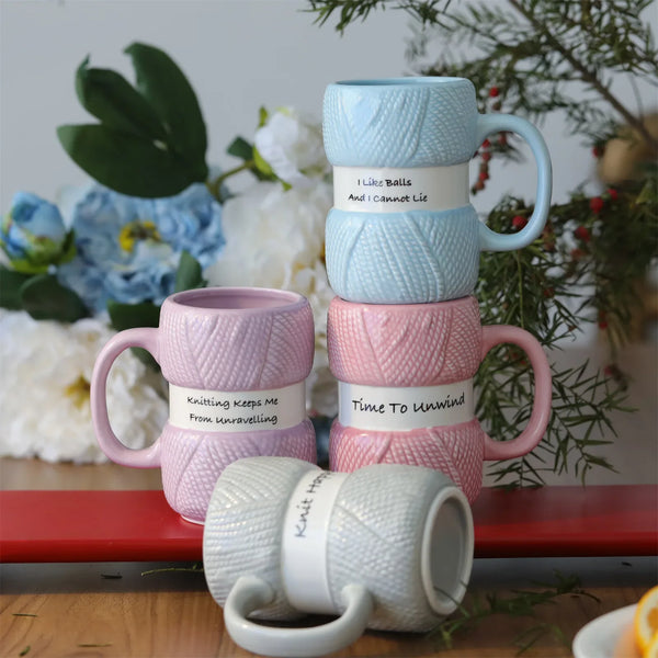 Cozy Yarn Spool Coffee Mug