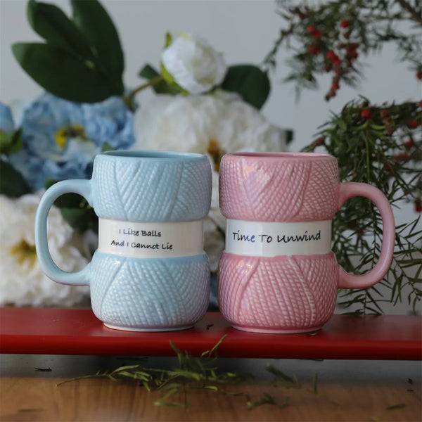 Cozy Yarn Spool Coffee Mug