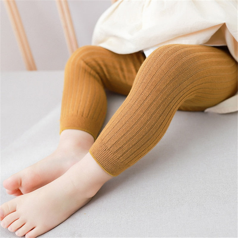 New Summer Baby Boys Girls Pants Newborn Girl Leggings Tights Solid Cotton Stretch Kids Children Knitting Trousers for 0-6 Years
