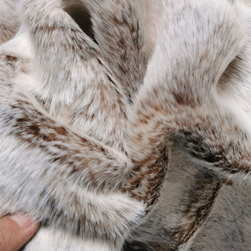 Faux Rabbit Fur Throw Blanket