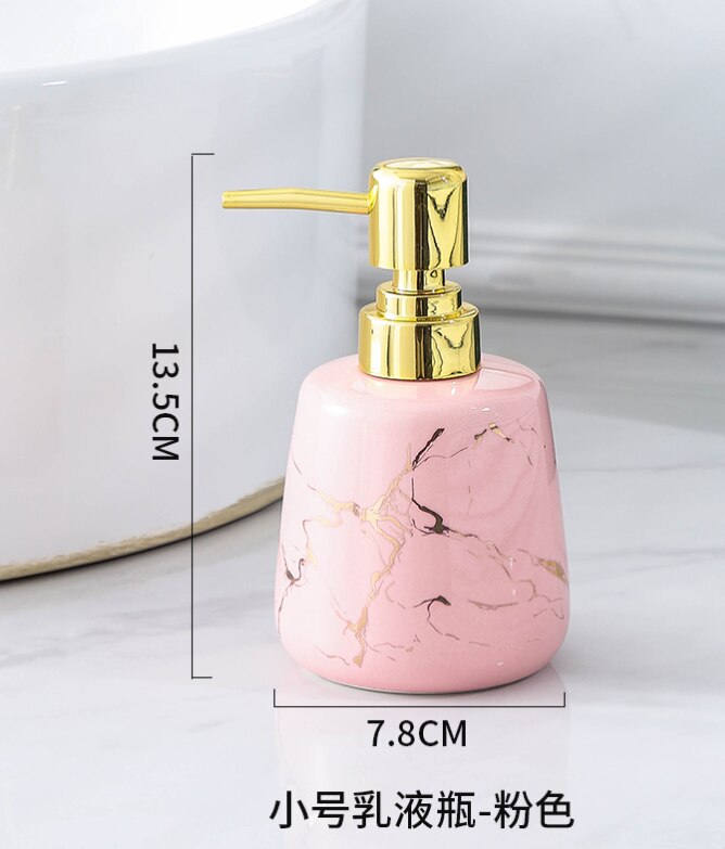 Marbled Ceramic Soap Dispenser