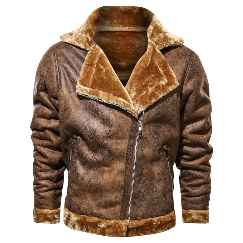 Brand Mens Retro PU Jackets 2020 Men Slim Fit Motorcycle Leather Jacket Fashion Outwear Male Warm Bomber Military Outdoor Coats
