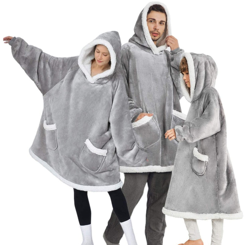 Blanket with Sleeves Women Oversized Winter Hoodie Fleece Warm Hoodies Sweatshirts Giant TV Blanket Women Hoody Robe Couple Men